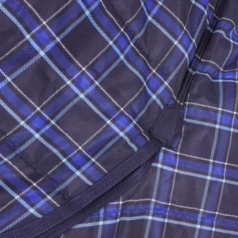 Bridleway 250g Fernie Stable Combo Rug in Navy Check-2